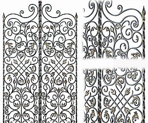 Forged gate grille