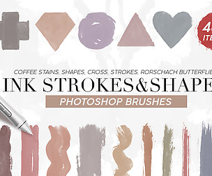 487 Ink Shapes Photoshop Brushes
