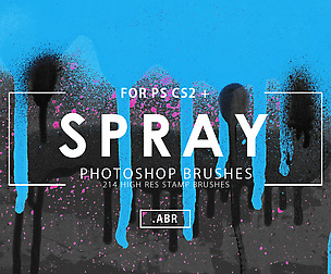 214 Spray Photoshop Brushes
