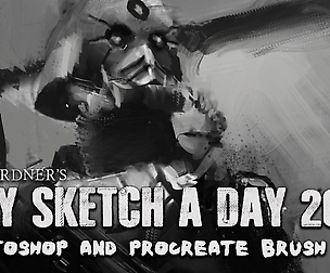Wes Gardner's "May Sketch A Day 2020" Brush Pack