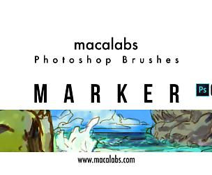 MACALABS_MARKER-FlatNib Photoshop Brush