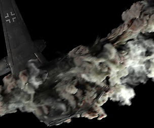 Houdini Plane Crash + Vellum + Smoke with Redshift