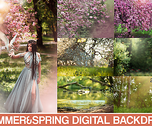 Summer backdrop, Photoshop overlay
