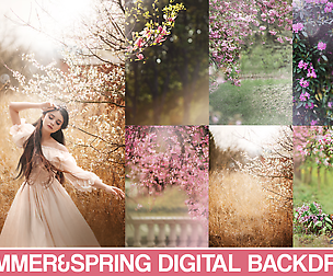 Summer backdrop, Photoshop overlay