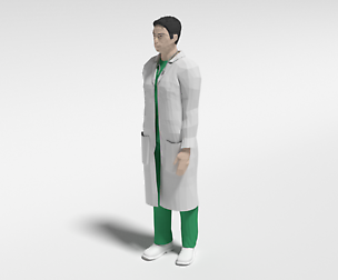 Low Poly Man Doctor