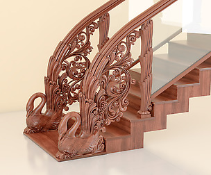 Classic wooden Stair