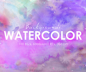 100 Watercolor Backgrounds Volume 2