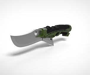 New green Goblin knife 3D printed model