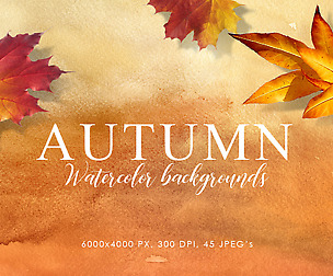 Autumn Watercolor Backgrounds