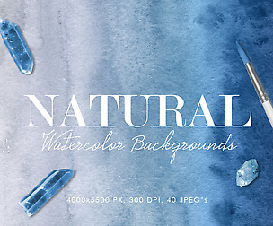 Natural Watercolor Ombre Backgrounds