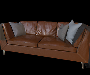 Leather Sofa - Brown