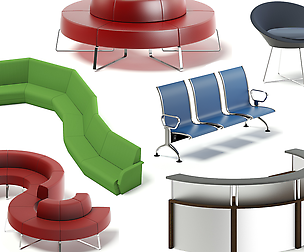Reception Furniture 3D Models Collection 1