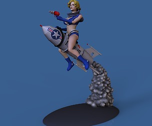 Rocketgirl PinUp 3D print model