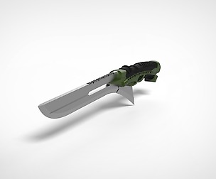 New green Goblin sword 3D printed model