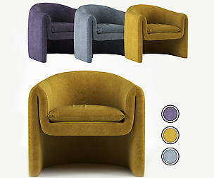 Velvet Sculptural Chair