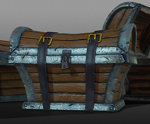 Treasure Chest Trunk - Game Ready