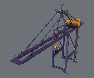 PBR Quayside Container Crane V1 - Blue Dark