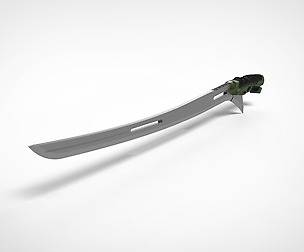 New green Goblin sword 2 3D print model