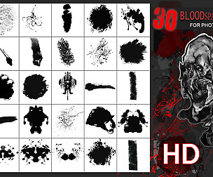 Bloody Brushes (30 Brushes) Photoshop HD