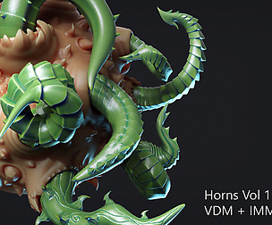 Zbrush - Horns Vol 1 - 27 VDM + IMM Brushes