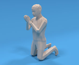 Low Poly Kid Praying