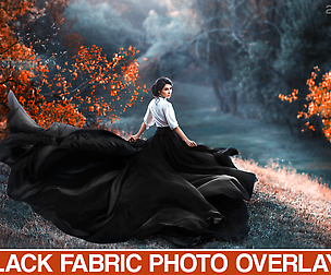 Flying black Fabric overlays photoshop