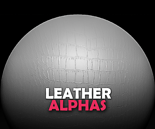 10 Leather Fabric Alphas (ZBrush, Substance)