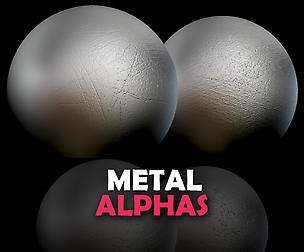 12 Metal Details Alphas (Zbrush, Substance)