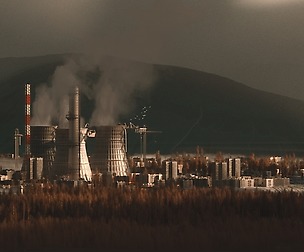 Soviet powerplant village scene | Octane | C4D