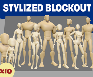 Stylized Blockout Basemesh Collection