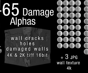 +65 damaged alphas (4K & 2K)