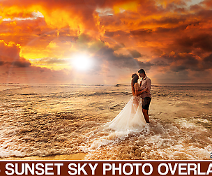 105 Sunset Sky Photo Overlays, photoshop