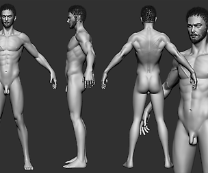 Samurai Anime Realistic Male Zbrush 2020 project