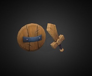 Wooden Sword & Shield