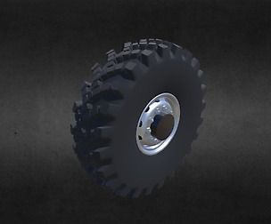 OI-25 Tire with rim and hub