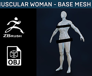 Muscular Woman - Base Mesh