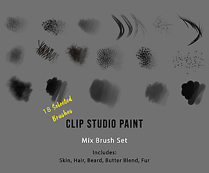 Mix Brushes Set for CSP - 18 Selected Brushes