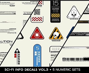SCI-FI Info Decals VOL.3 + Five Numeric Sets