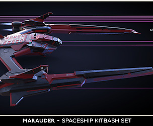 MARAUDER - Spaceship Kitbash Set