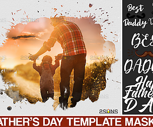Father's Day Watercolor Template