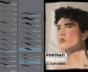 Clip Studio Paint Brushes -  Portrait Brushes