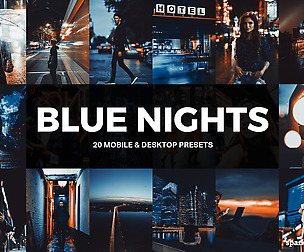 20 Blue Nights Lightroom Presets and LUTs
