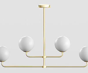 Modern brass chandelier Laredoute MORICIO