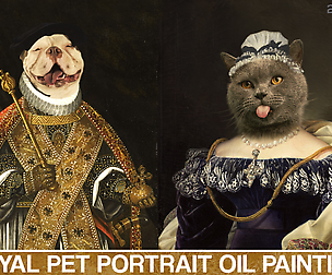 Royal Pet Portrait templates Photoshop
