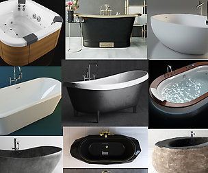 Bathtub HQ modern Bathroom 30 pack 3D-models