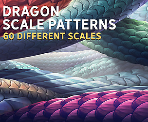 Dragon Scale Photoshop patterns