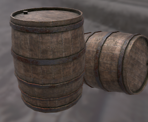 Old wood barrel