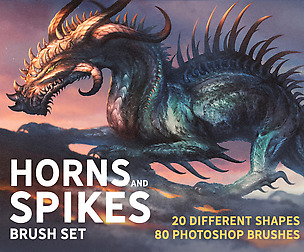 Horns and spikes brush set