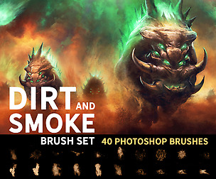 Dirt and Smoke photoshop brush set