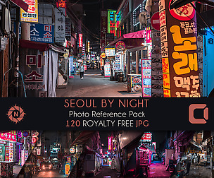 Seoul by night - Photo Reference Pack